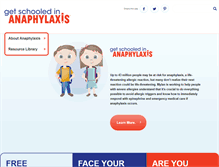 Tablet Screenshot of anaphylaxis101.com